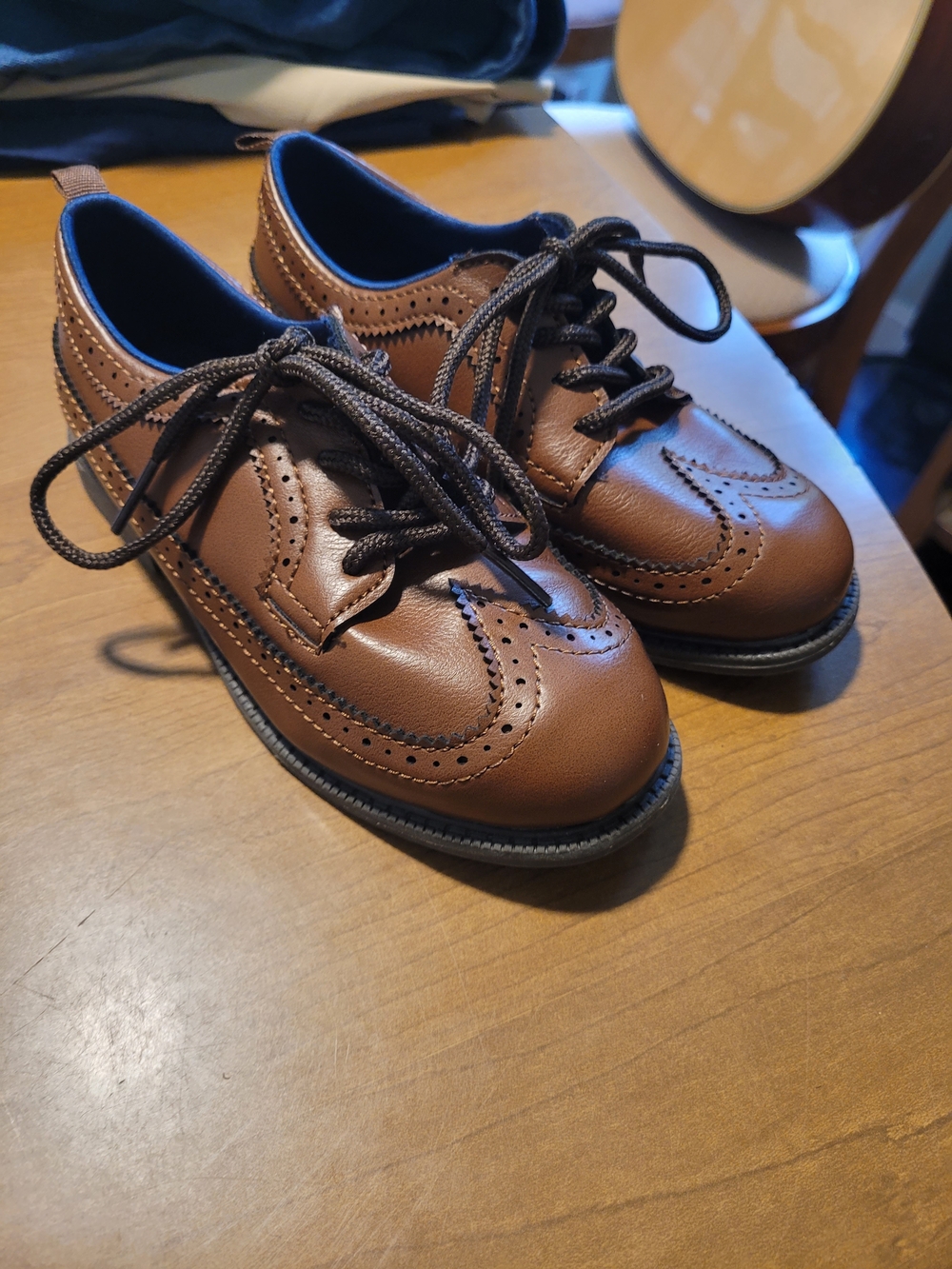 Carter's Brown Brogue-Style Kids Dress Shoes